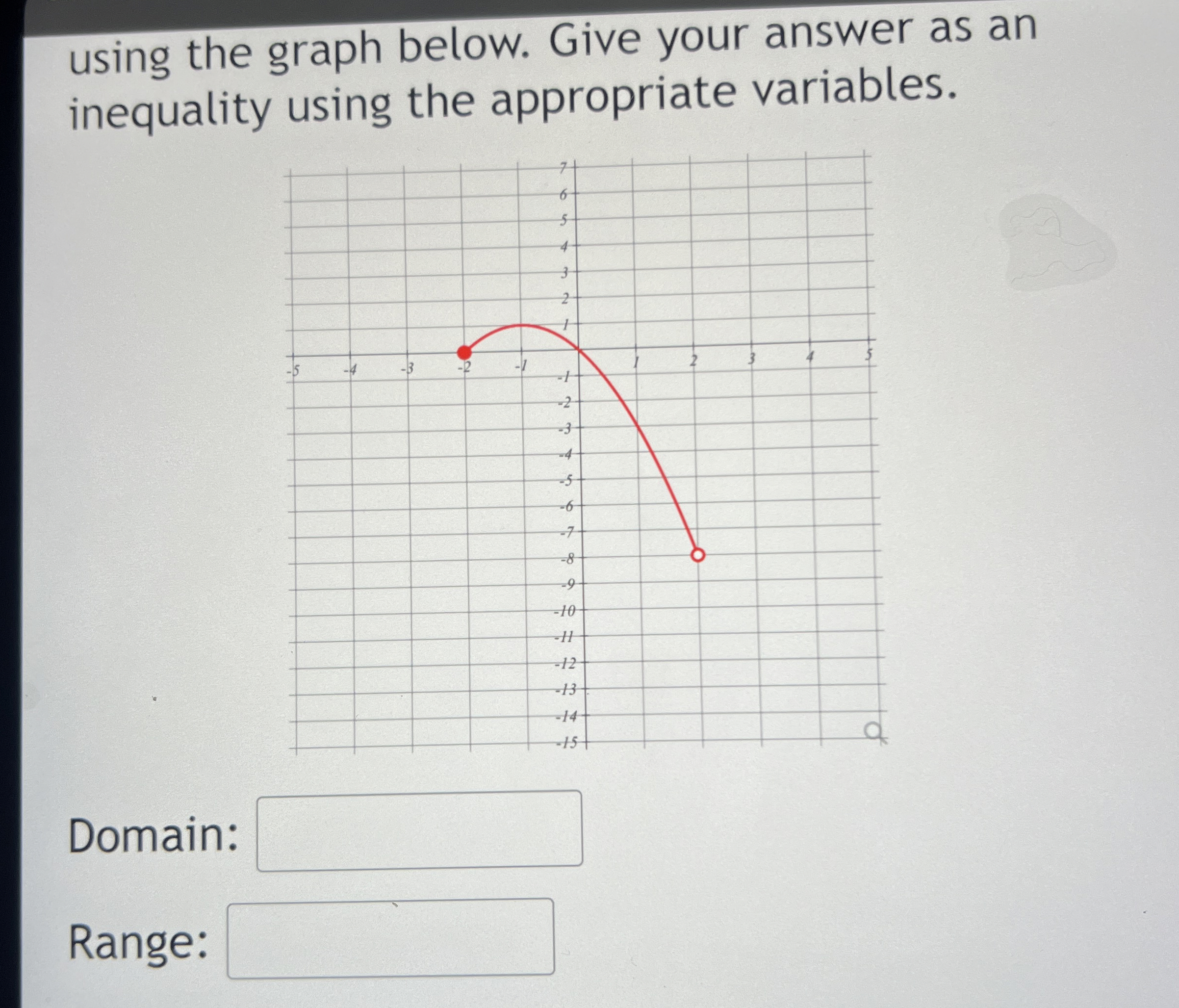 Solved using the graph below. Give your answer as | Chegg.com