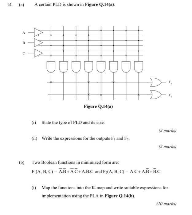 Solved 14 A A Certain Pld Is Shown In Figure Q 14 A Chegg Com