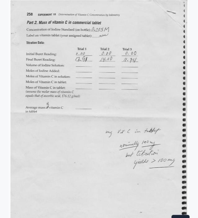 Solved KAMI EXERCISE 18 UAB SECTION DATE Report 10DOMETRY OF | Chegg.com