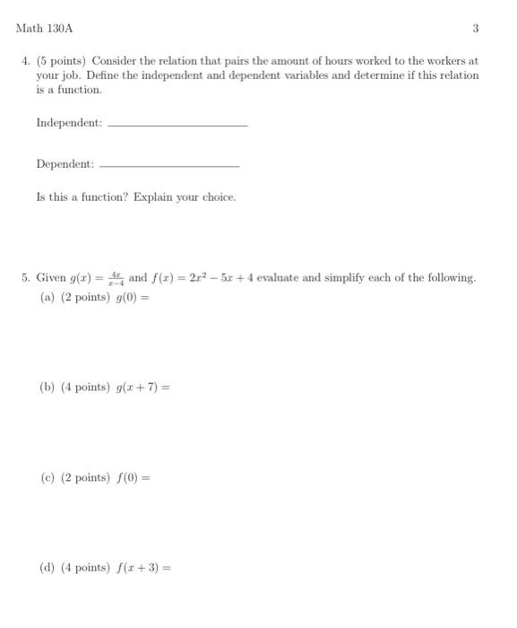 Solved Math 130A 3 4. (5 points) Consider the relation that | Chegg.com