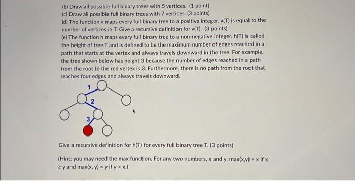 Solved 10.1.10: A recursive definition for full binary | Chegg.com
