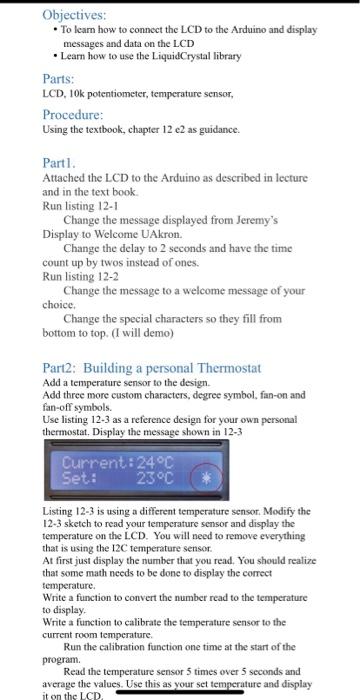 Displaying Temperature Sensor Values on LCD Display