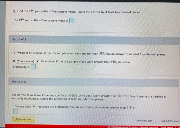 Solved SAT scores: Assume that in a given year the mean | Chegg.com