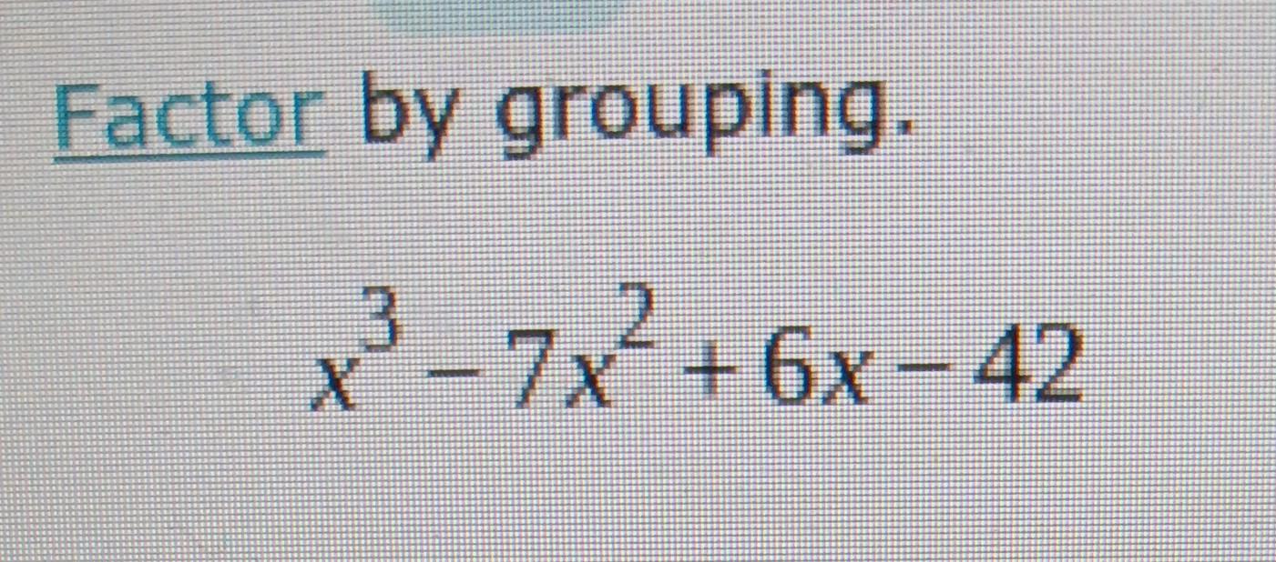 factor x 3 7x 2 6x 42