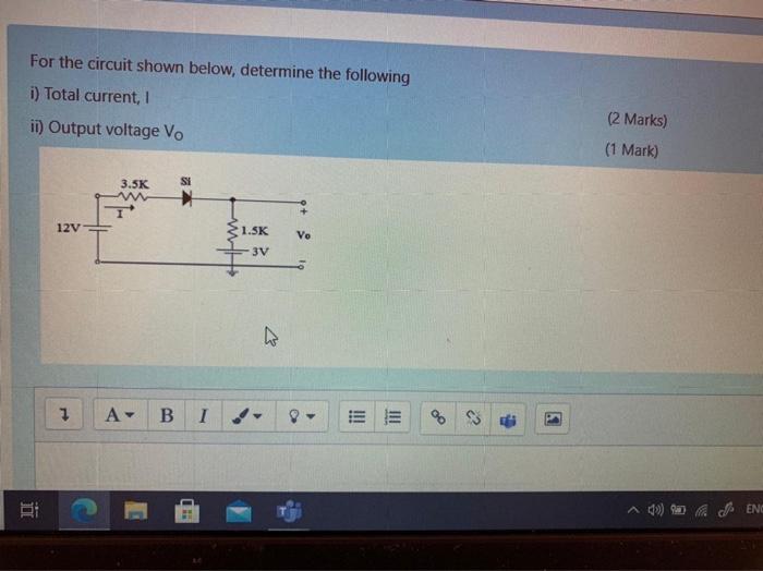 Solved For the circuit shown below, determine the following | Chegg.com