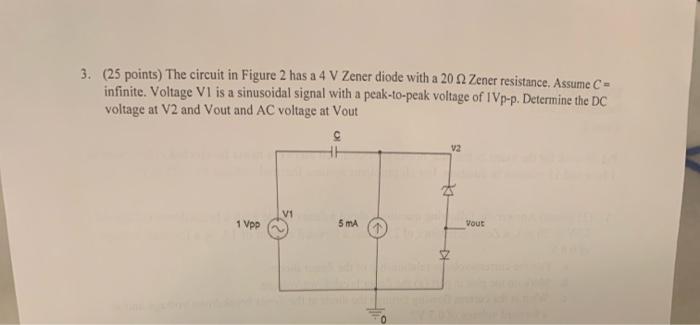 Solved 3. (25 points) The circuit in Figure 2 has a 4 V | Chegg.com