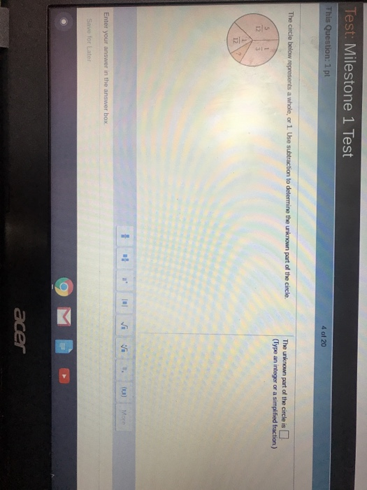 Solved Test: Milestone 1 Test This Question: 1 Pt 4 Of 20 | Chegg.com
