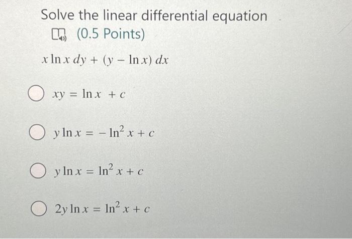 Solved Solve the linear differential equation | Chegg.com