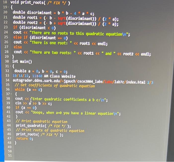Solved Step 1: Copy this program into your C++program | Chegg.com