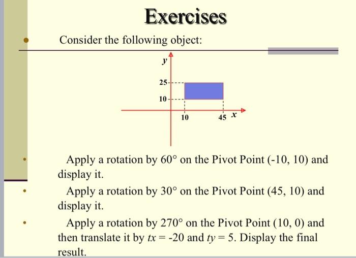 Solved Exercises Consider the following object: y 25 10 10 | Chegg.com