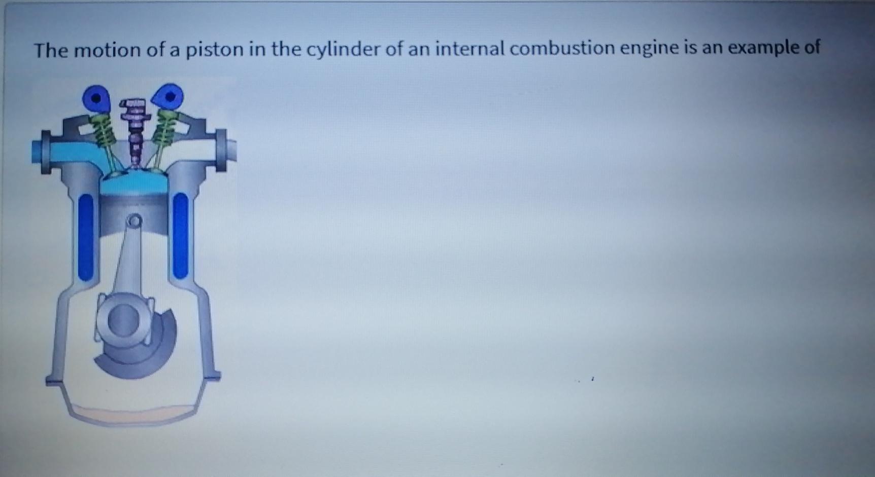 Solved The motion of a piston in the cylinder of an internal | Chegg.com