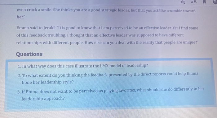 Solved Read The Leadership Case Problem B On Page 139. | Chegg.com