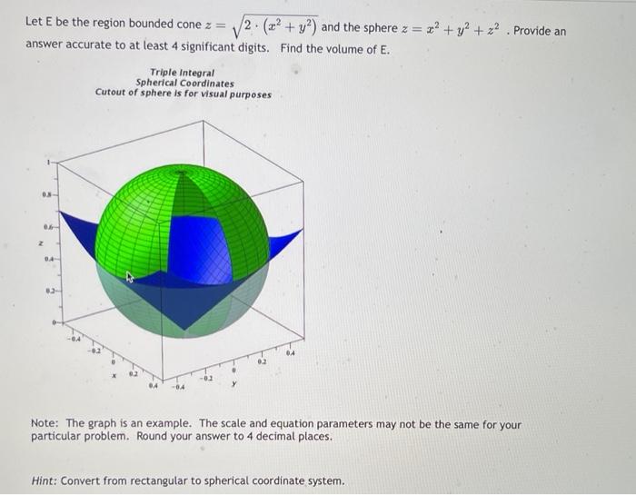 Solved Let Mathrm E Be The Region Bounded Above By Chegg Com