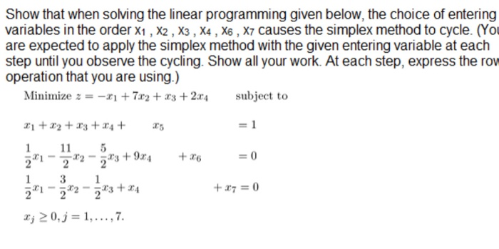 Solved Show that when solving the linear programming given | Chegg.com