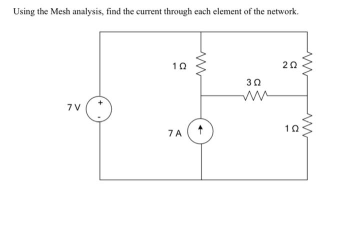 Solved Using the Mesh analysis, find the current through | Chegg.com