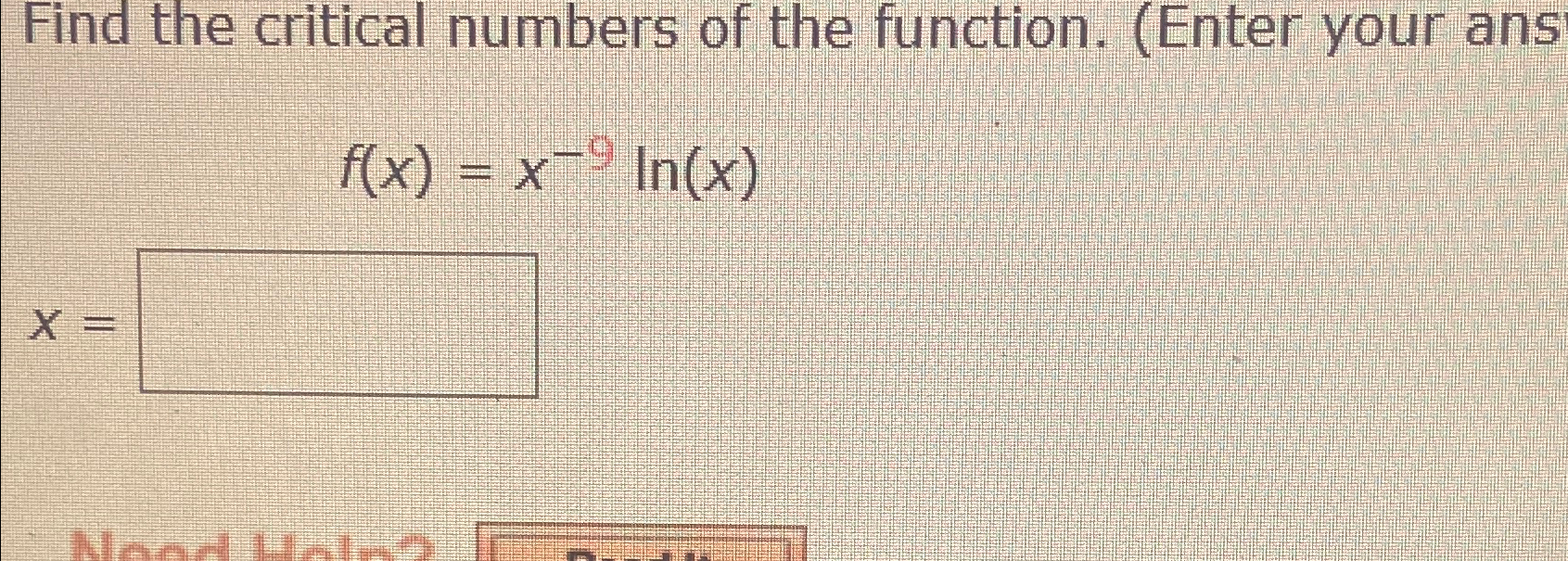 Solved Find the critical numbers of the function. (Enter | Chegg.com