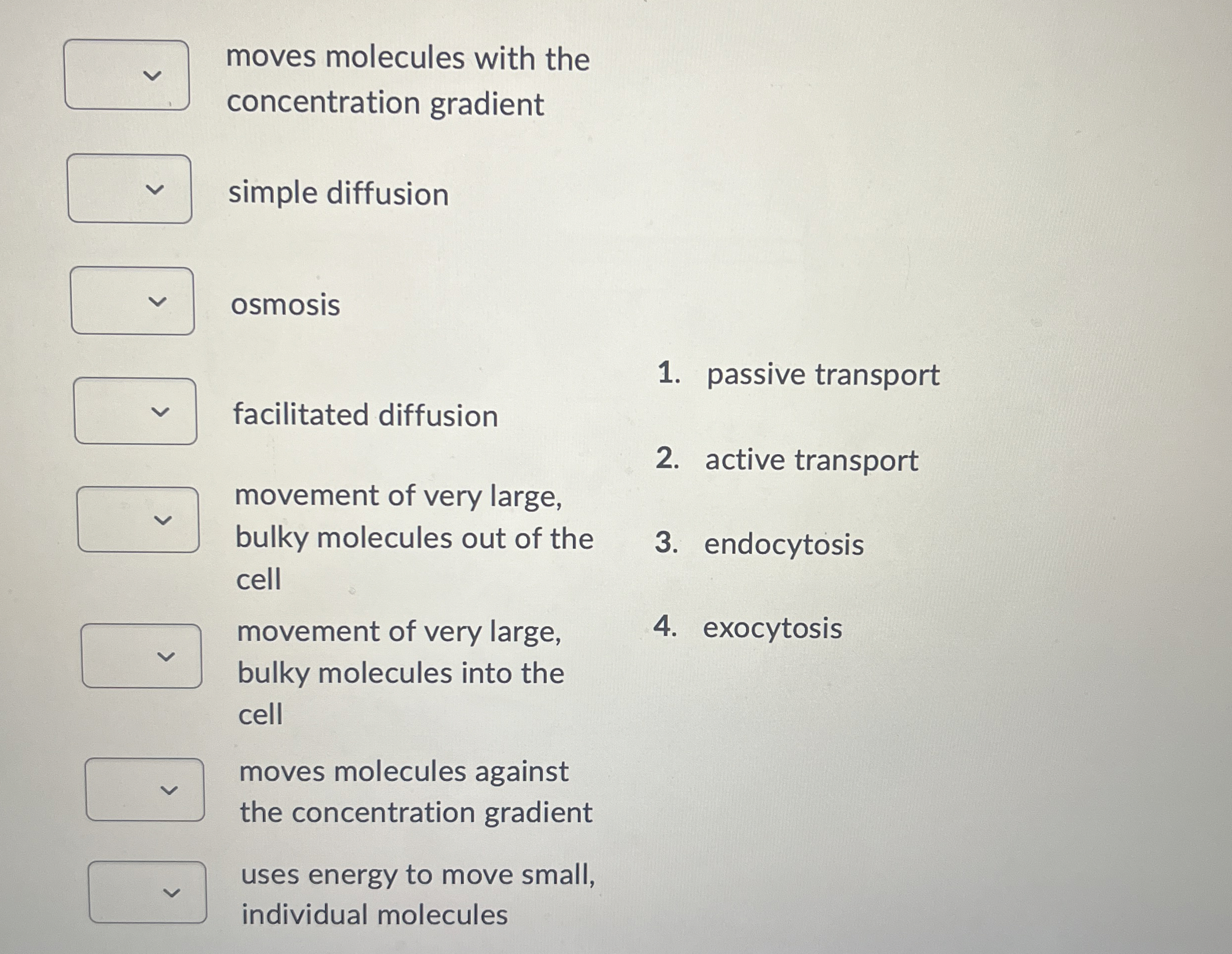 Solved moves molecules with theconcentration gradientsimple | Chegg.com