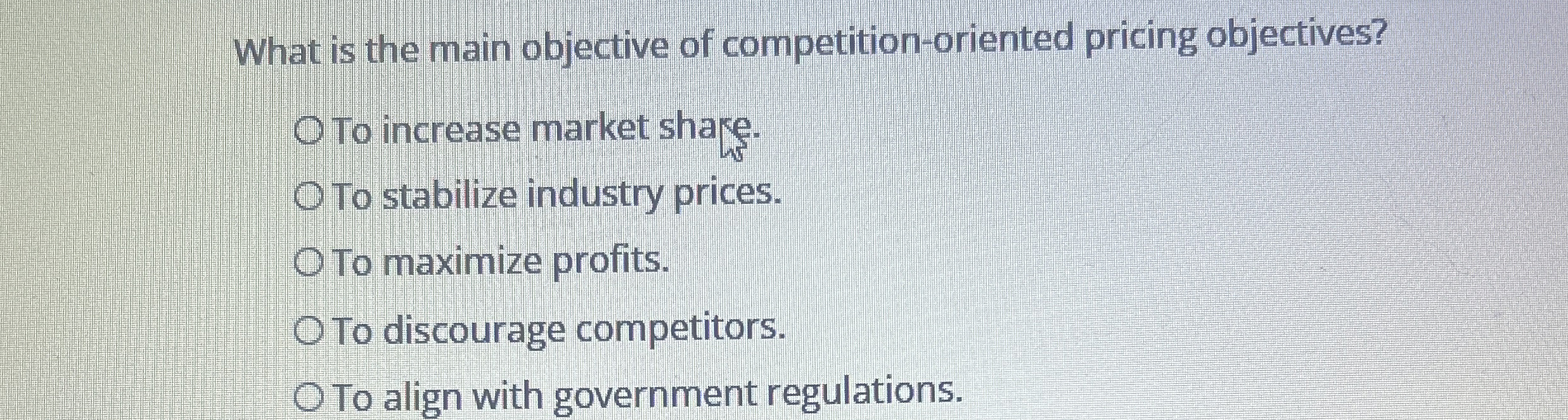 Solved What is the main objective of competition-oriented | Chegg.com