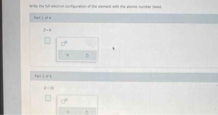 Solved Write the full electron configuration of the element | Chegg.com