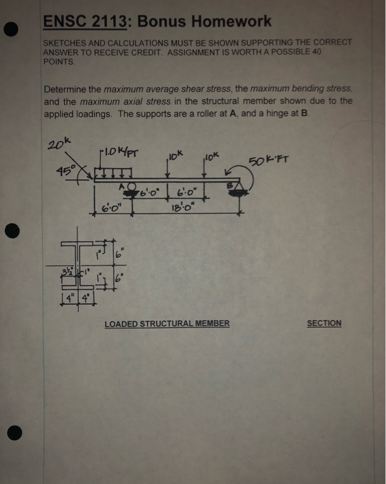 Solved Ensc 2113: Bonus Homework Sketches And Calculations 