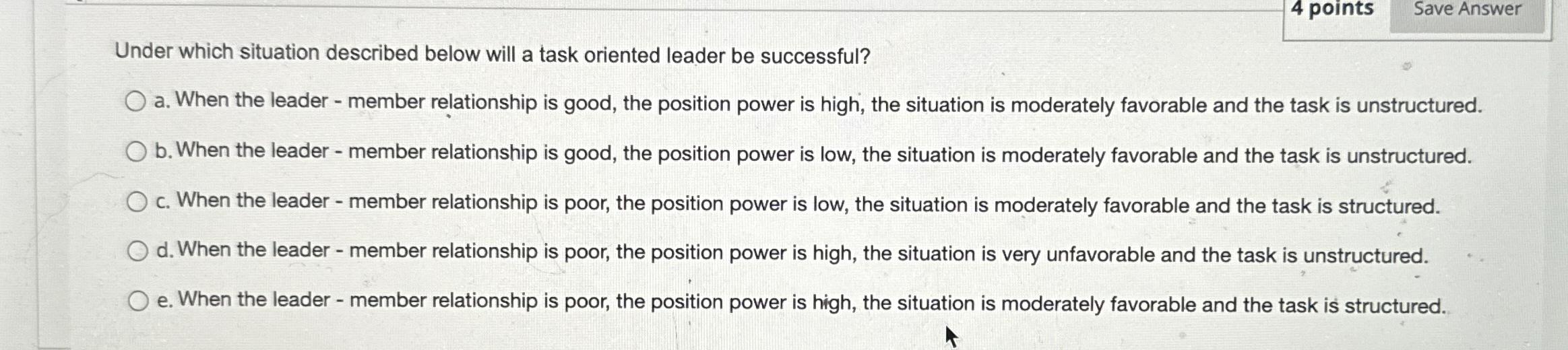 Solved Under which situation described below will a task | Chegg.com