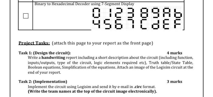 binary to hexadecimal decoder using 7 segment display