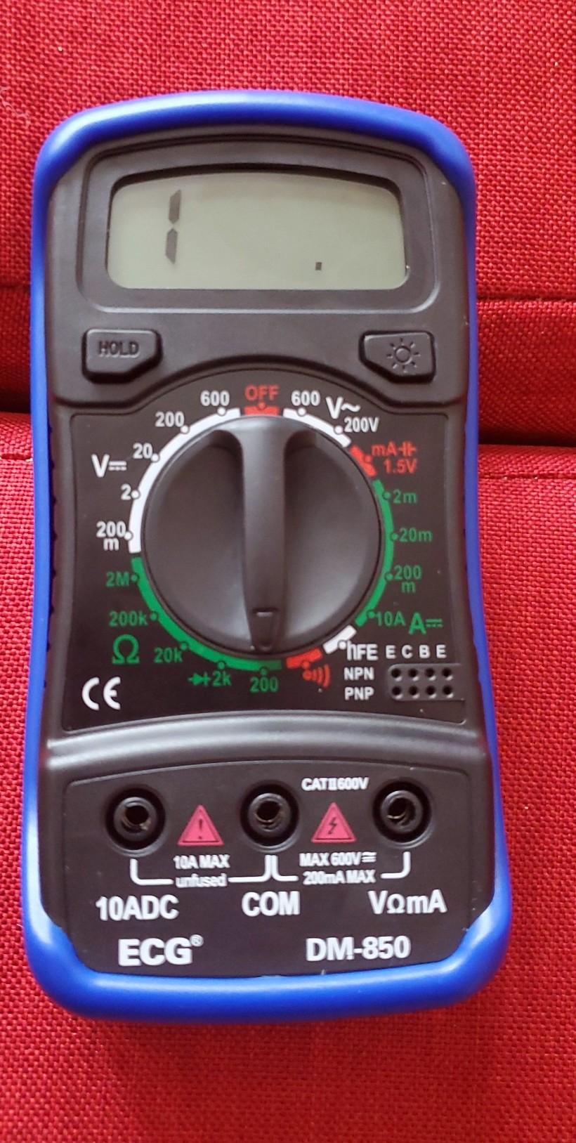 Solved My multimeter is stuck at 1. Is it fried? Is there | Chegg.com