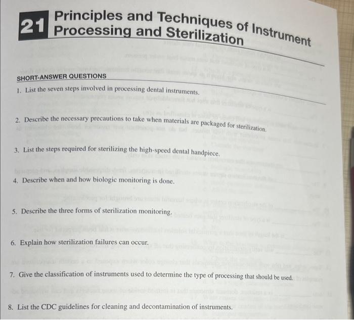 Solved 21 Principles and Techniques of Instrument Processing 