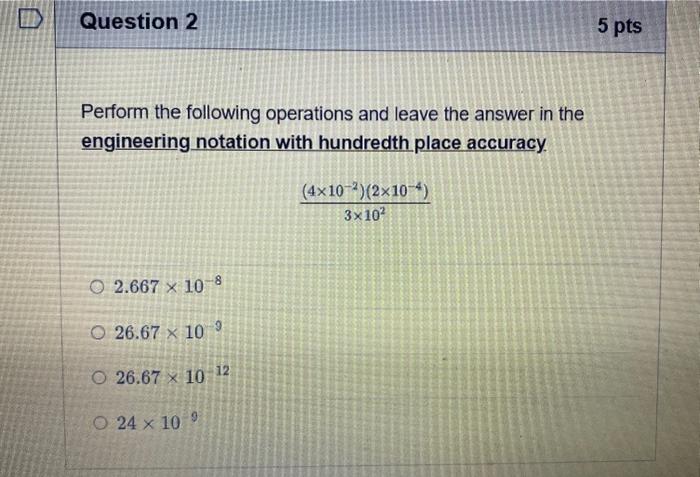 Solved Perform the following operations and leave the answer | Chegg.com