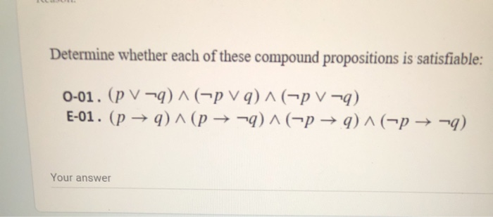 Solved Determine Whether Each Of These Compound Propositions | Chegg.com