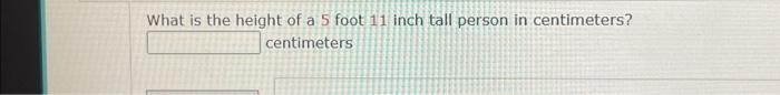 how tall is 5 foot 11 inches in centimeters