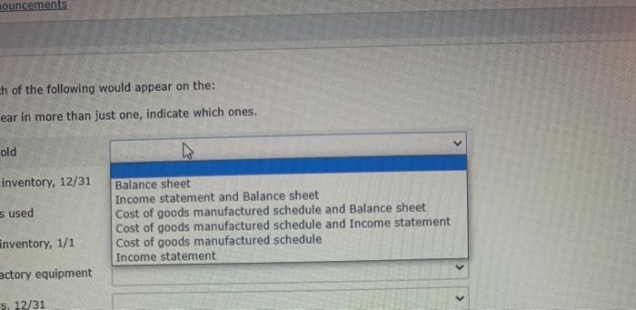 Solved Question 14 Indicate whether each of the following | Chegg.com