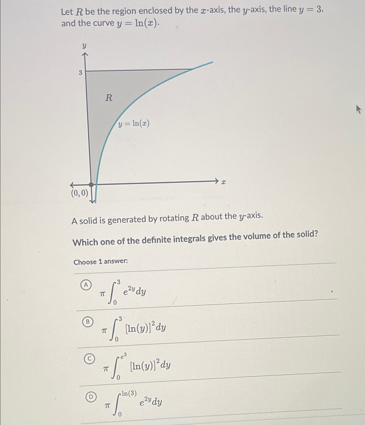Solved Let R ﻿be the region enclosed by the x-axis, the | Chegg.com