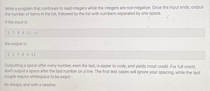 Solved Write a program that continues to read integers while | Chegg.com
