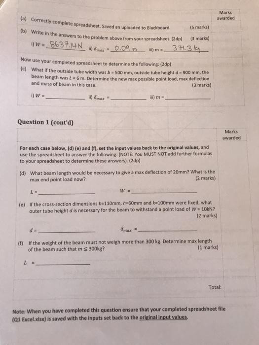 Solved Open the partially completed Excel spreadsheet, Q1 | Chegg.com