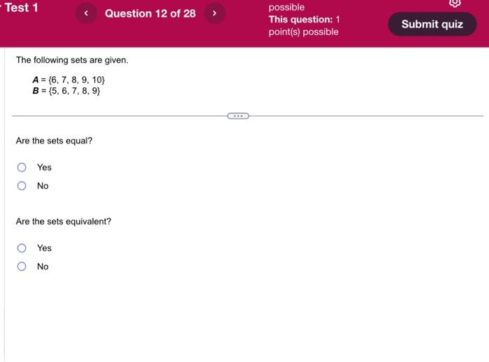 Solved The following sets are given. | Chegg.com