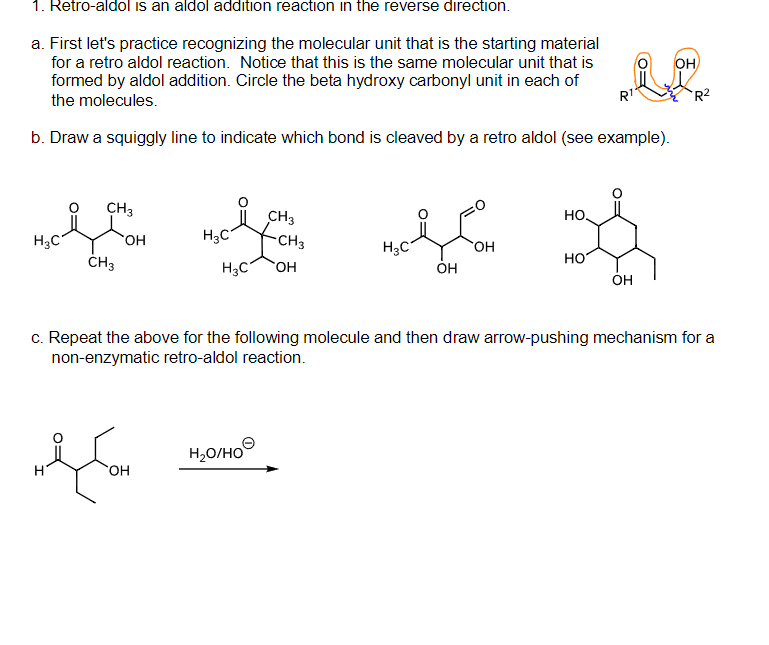 Solved Retro-aldol is an aldol addition reaction in the | Chegg.com