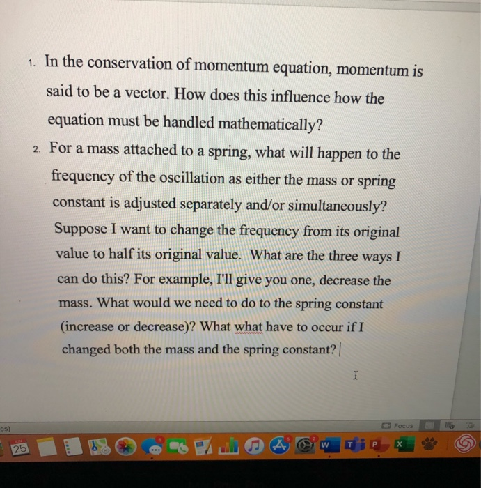 what is the equation for demonstrating the conservation of momentum