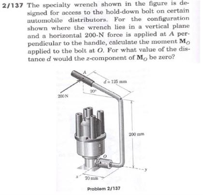 Solved The specialty wrench shown in the figure is designed | Chegg.com