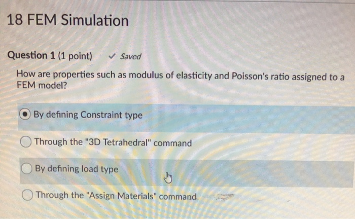 Solved The following questions are regarding a FEM (Finite | Chegg.com