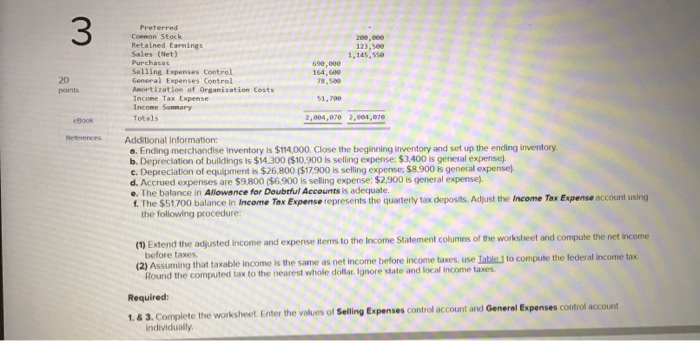 Problem 21 2a Completing A Corporate Worksheet Re Chegg Com