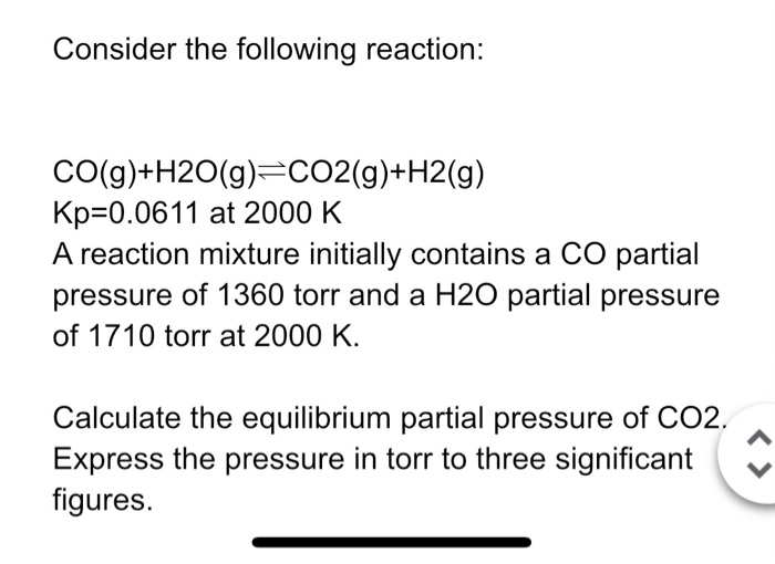 Solved Consider The Following Reaction Chegg Com