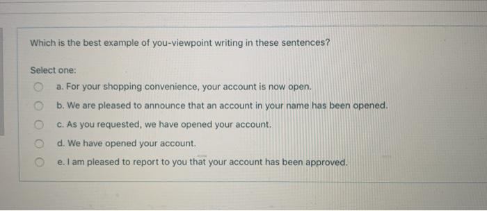 Solved Mark The Sentence That Has The Strongest Wording Chegg