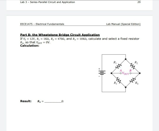 Solved Lab 3 - Series-Parallel Circuit And Application | Chegg.com