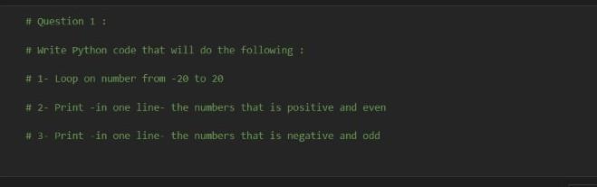 Solved \# Question 1 : \# Write python code that will do the | Chegg.com