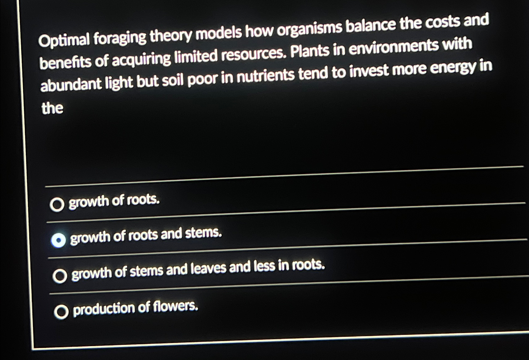 Solved Optimal foraging theory models how organisms balance | Chegg.com