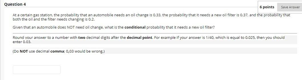 Solved Question 4 6 points Save Answer At a certain gas | Chegg.com