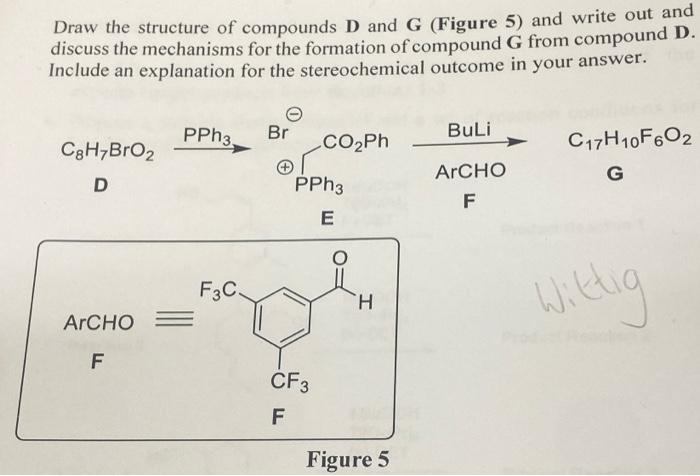 Solved Draw the structure of compounds D and G (Figure 5) | Chegg.com