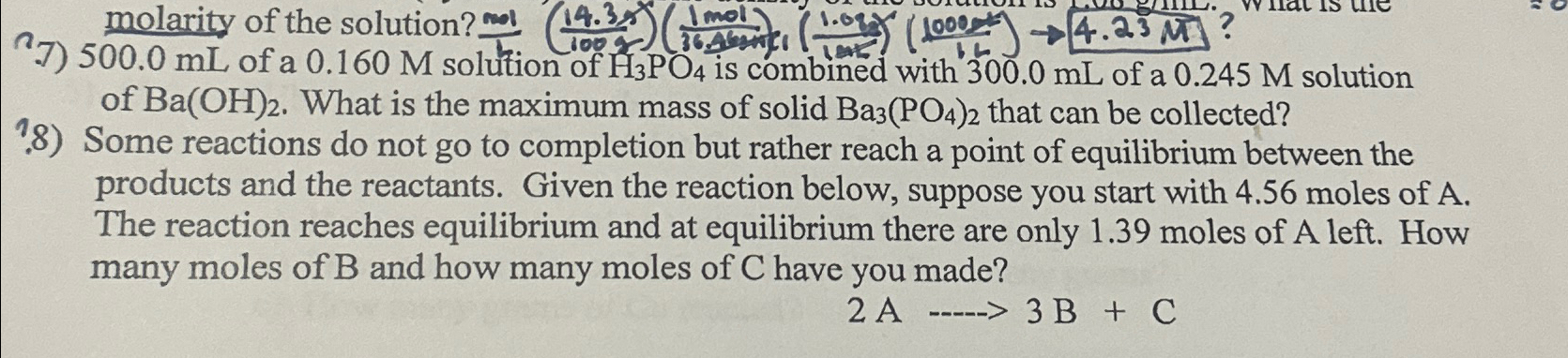 Solved of Ba(OH)_(2). What is the maximum mass of solid | Chegg.com
