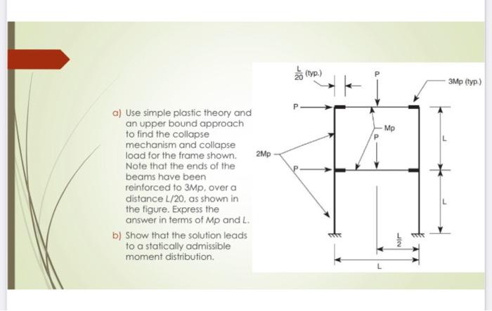 Solved a) Use simple plastic theory anc an upper bound | Chegg.com